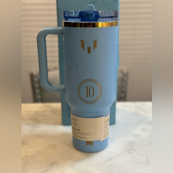 The Messi x Stanley Blue Unique Design Quencher ProTour Flip Straw Tumbler, 40oz - Picture 3 of 13